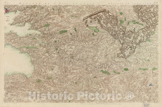 Historic 1756 Map - Carte de France - Image 177 of Copy 2