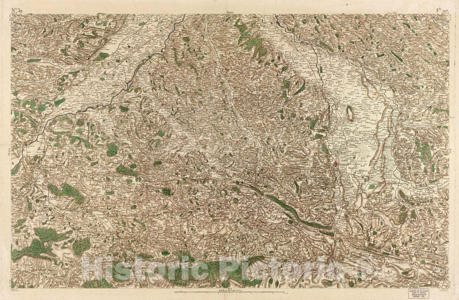 Historic 1756 Map - Carte de France - Image 40 of Copy 2