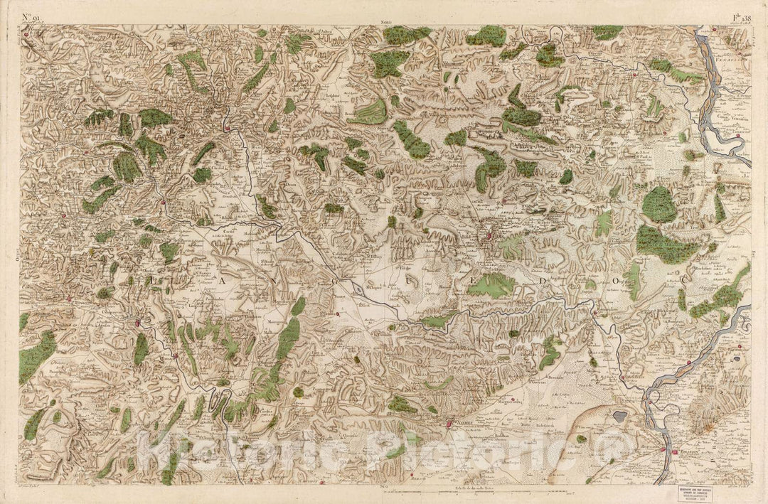 Historic 1756 Map - Carte de France - Image 94 of Copy 2