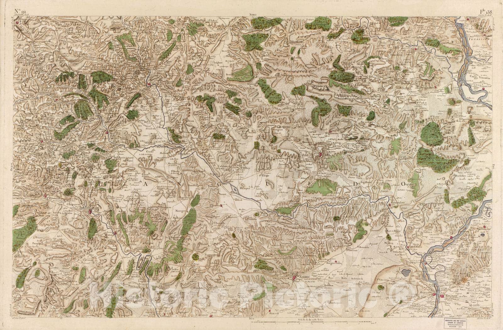 Historic 1756 Map - Carte de France - Image 94 of Copy 2