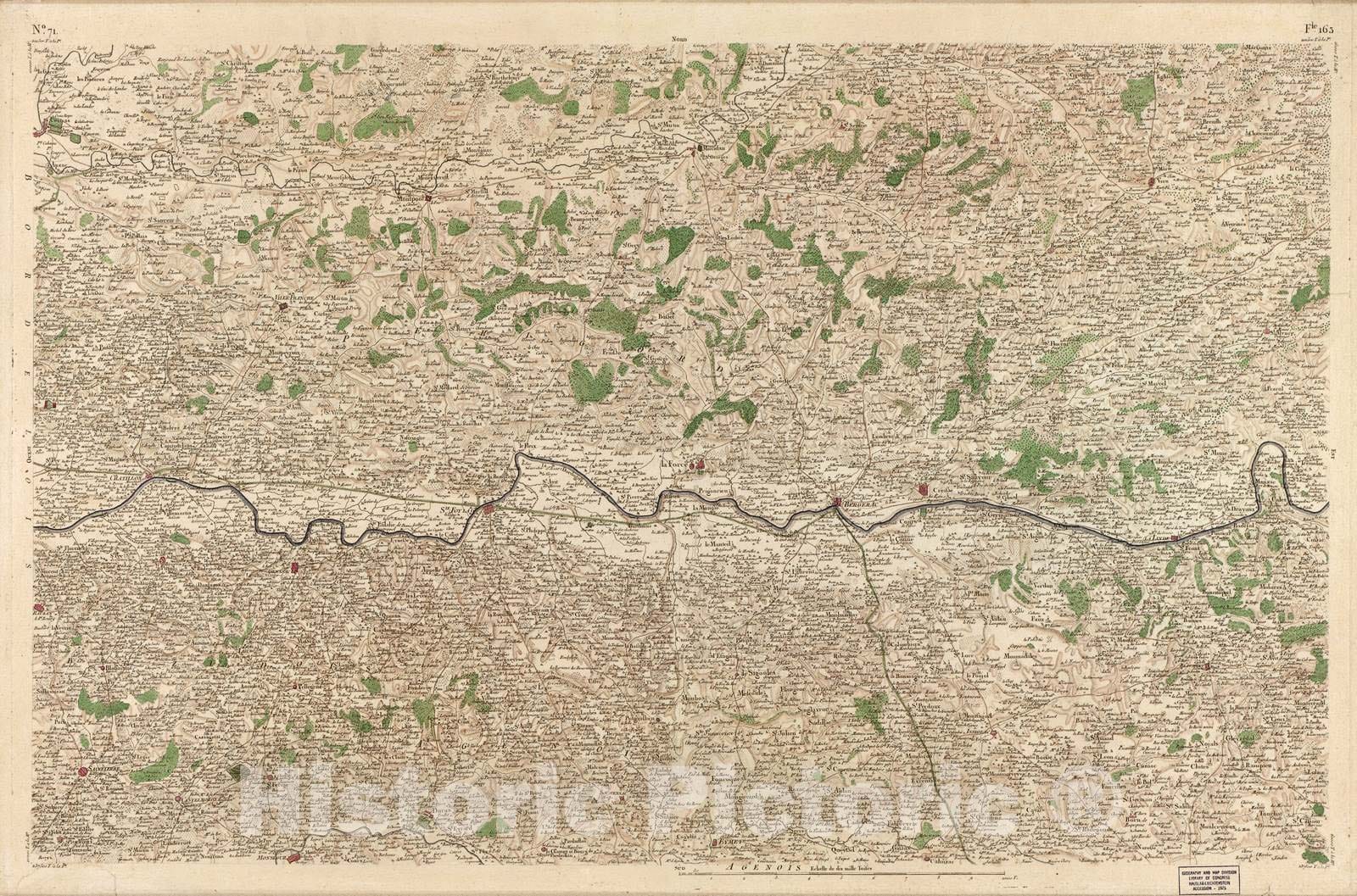 Historic 1756 Map - Carte de France - Image 74 of Copy 2