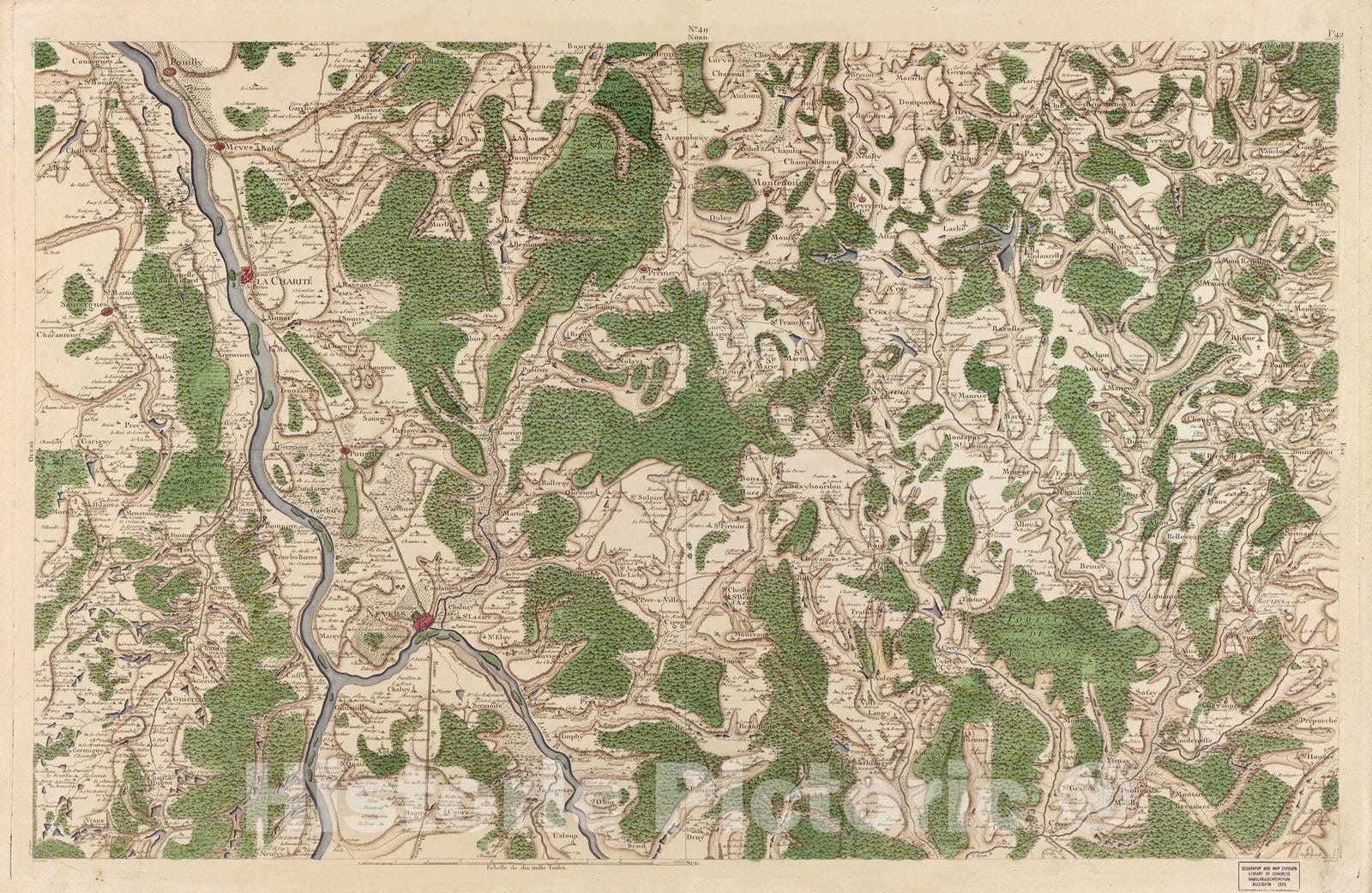 Historic 1756 Map - Carte de France - Image 51 of Copy 2