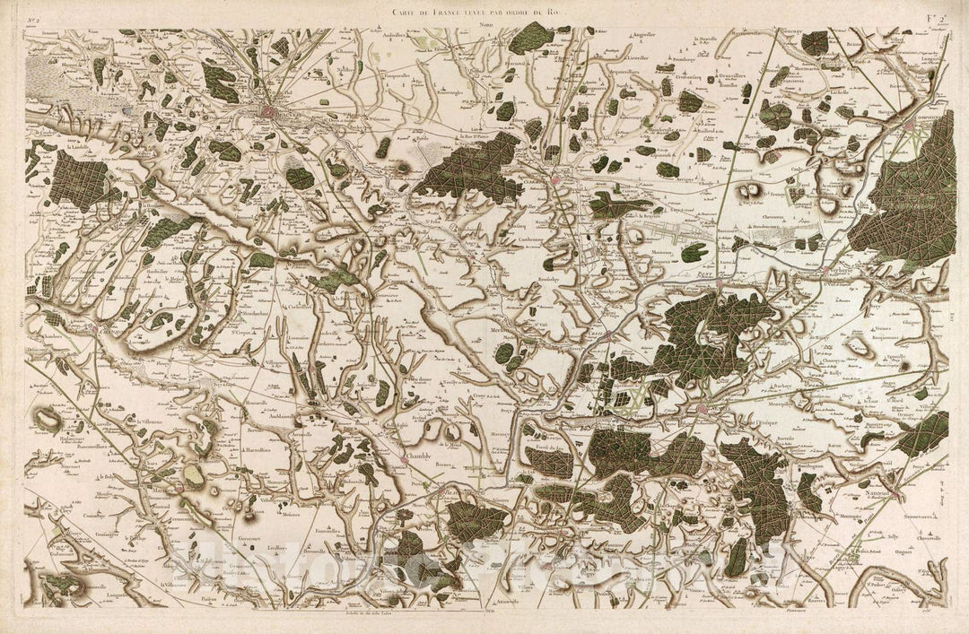 Historic 1756 Map - Carte de France - Image 2 of Copy 2