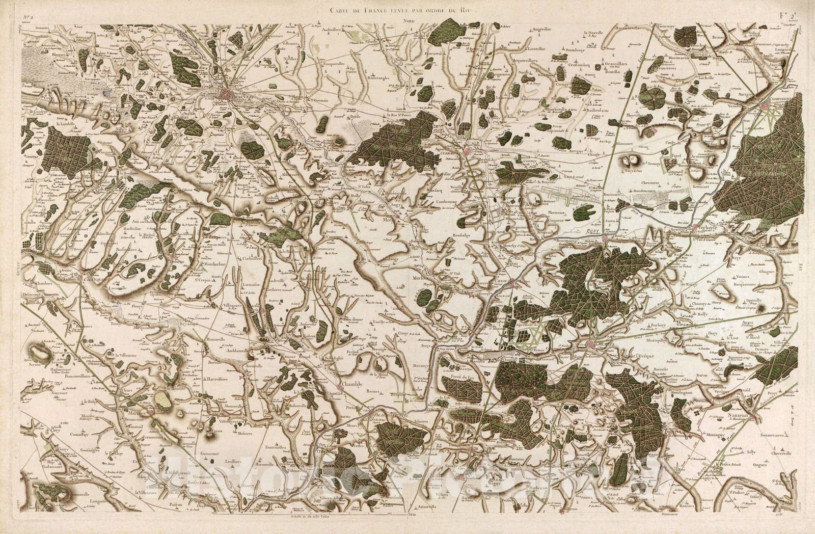 Historic 1756 Map - Carte de France - Image 2 of Copy 2