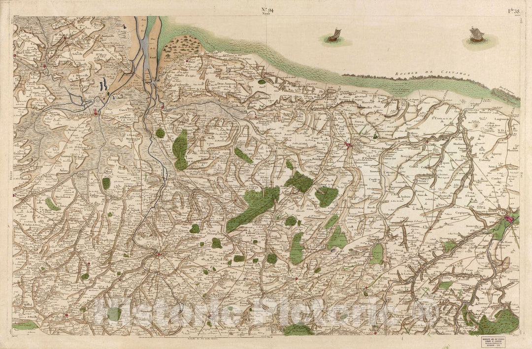 Historic 1756 Map - Carte de France - Image 97 of Copy 2