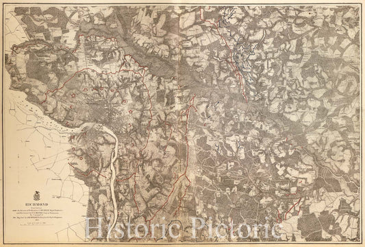 Historic 1883 Map - Military maps of The United States. - Richmond, Va, 1867