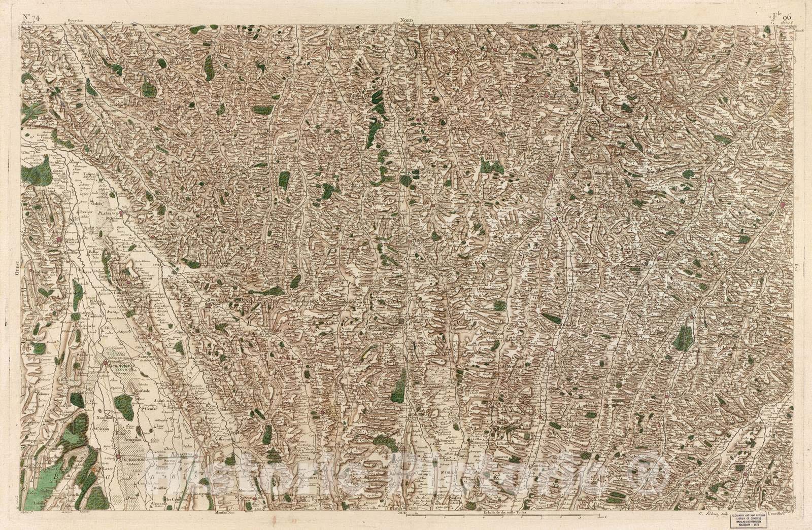 Historic 1756 Map - Carte de France - Image 77 of Copy 2