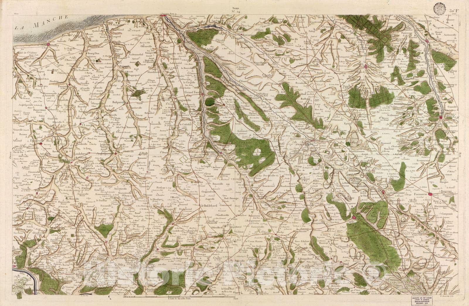 Historic 1756 Map - Carte de France - Image 25 of Copy 2