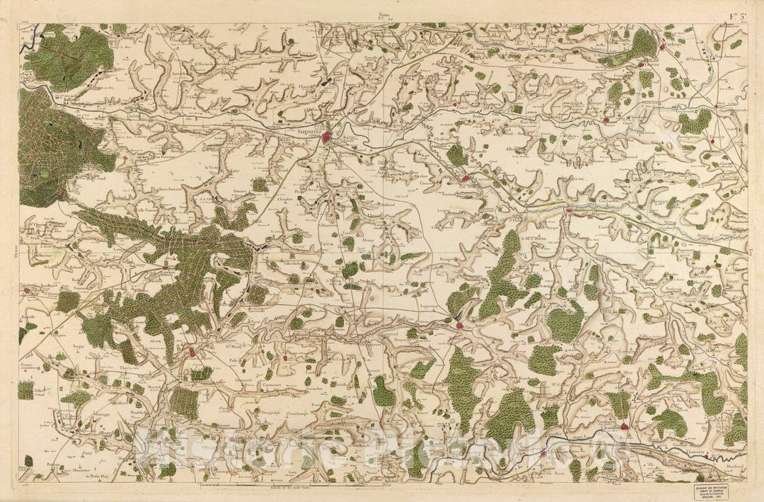 Historic 1756 Map - Carte de France - Image 46 of Copy 2