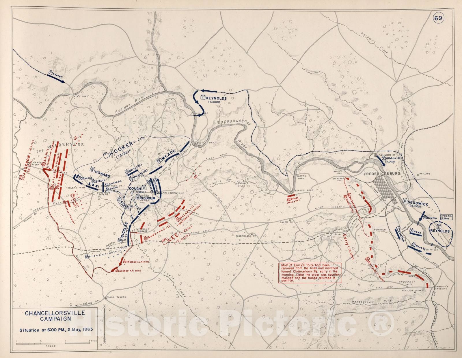 Historic 1941 Map - Civil War Atlas to accompany Steele's American campaigns. - Gettysburg Campaign 5