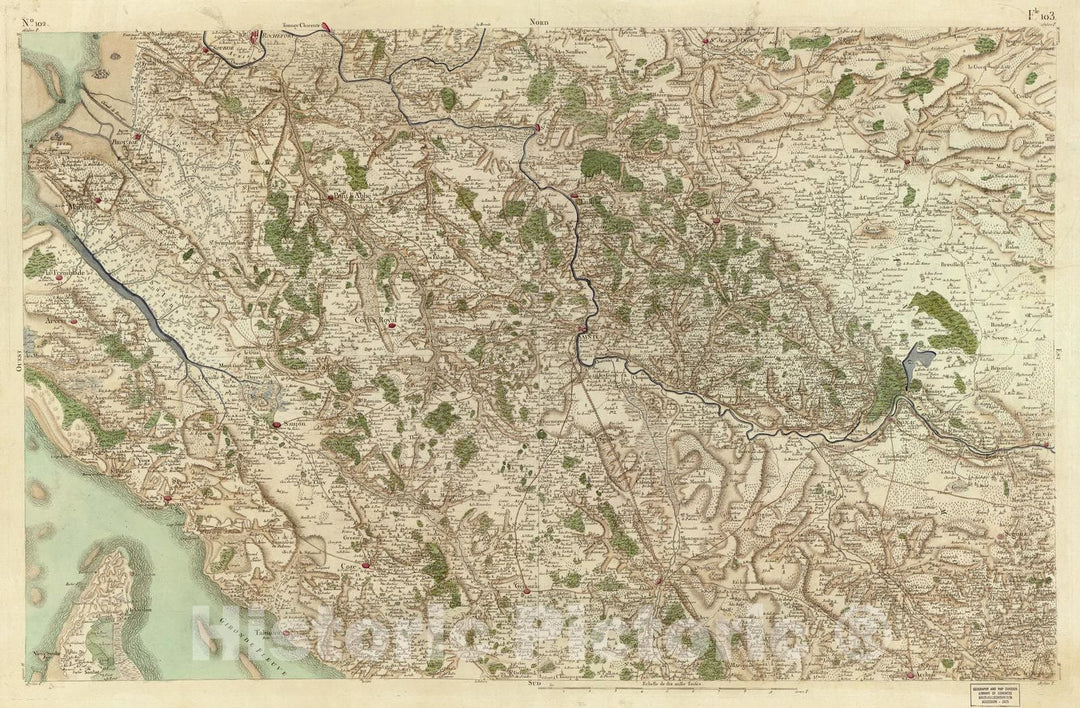 Historic 1756 Map - Carte de France - Image 105 of Copy 2