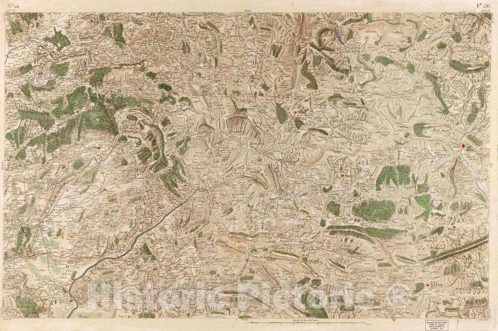 Historic 1756 Map - Carte de France - Image 126 of Copy 2