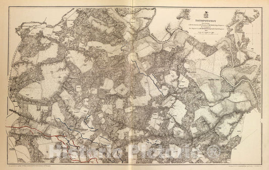 Historic 1883 Map - Military maps of The United States. - Totopotomoy, Va, 1867