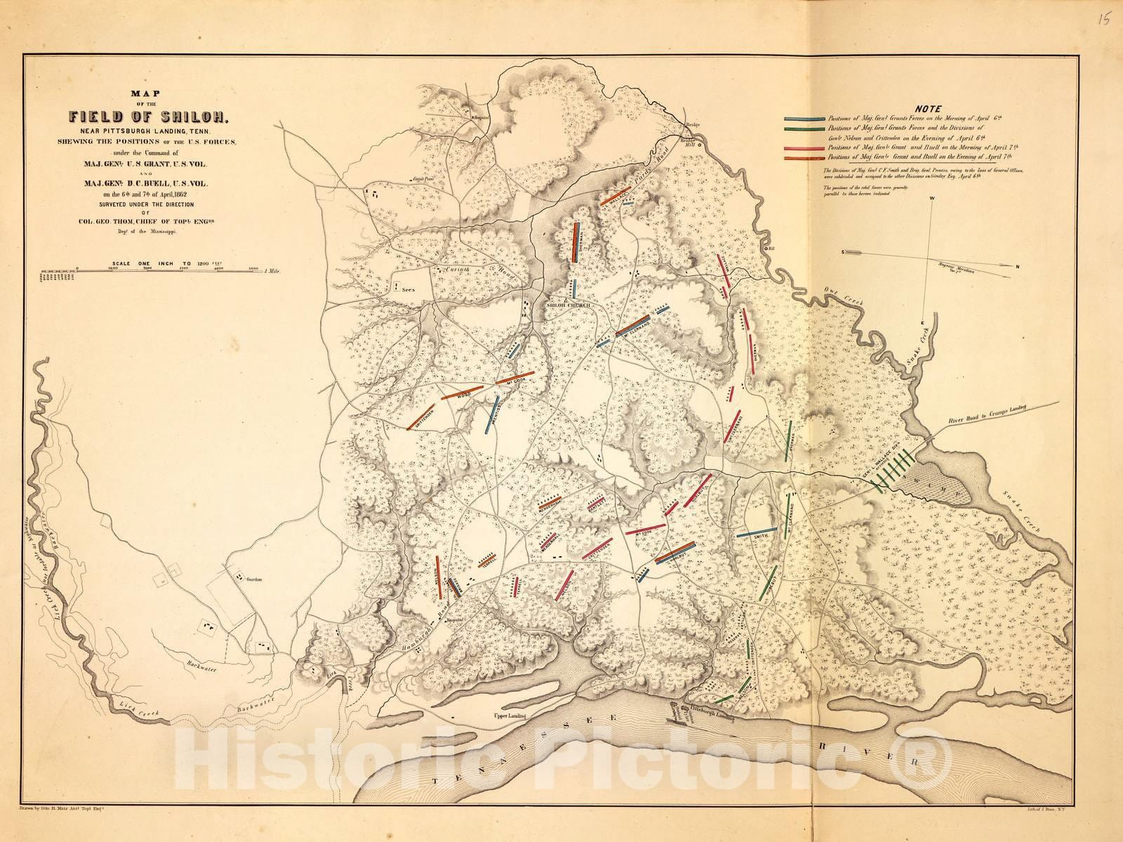 Historic 1879 Map - Military maps of The war of The Rebellion-Miscellaneous, 1865-1879. - Map of The Battlefield of Big Black River Bridge, Miss, May, 1863