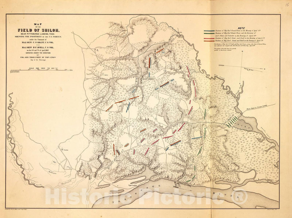 Historic 1879 Map - Military maps of The war of The Rebellion-Miscellaneous, 1865-1879. - Map of The Battlefield of Big Black River Bridge, Miss, May, 1863