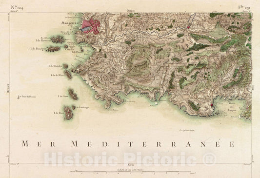 Historic 1756 Map - Carte de France - Image 129 of Copy 2