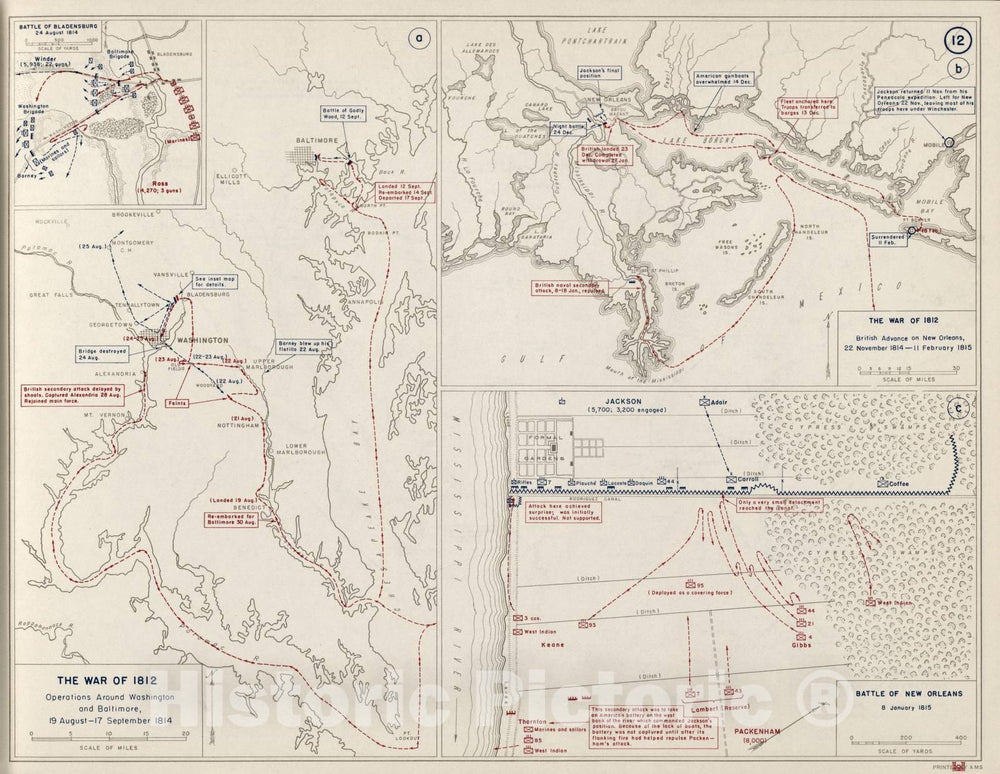 Historic 1956 Map - Atlas to accompany Steele's American campaigns - American Civil War: Peninsular Campaign, 1862 4