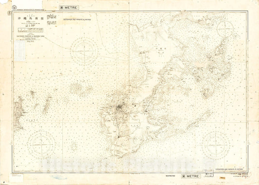 Historic 1937 Map - Okinawajima nanbu : Nihon Nansei Shot = Southern Portion of Okinawa Sima : Nippon Nansei Syot.