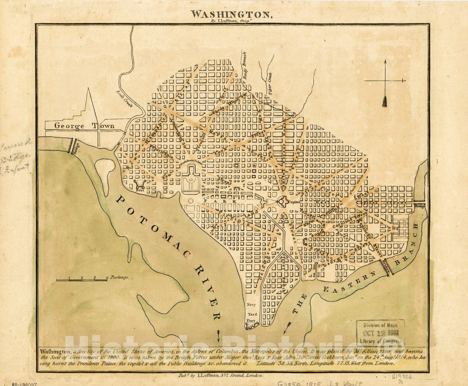 Historic 1815 Map - Washington