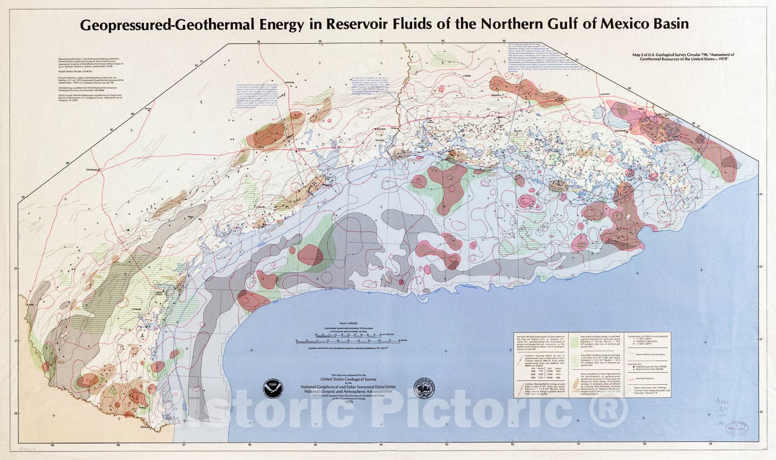 Historic 1979 Map - Geopressured-Geothermal Energy in Reservoir fluids of The Northern Gulf of Mexico Basin