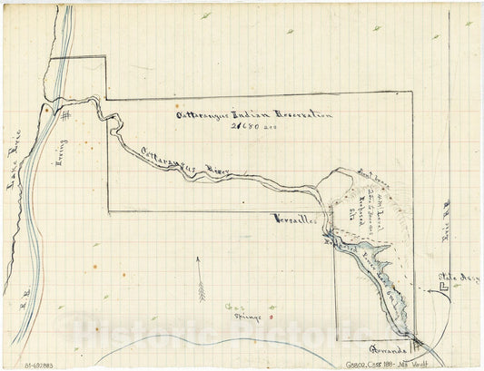 Historic 1880 Map - Map of The Cattaraugus Indian Reservation, New York