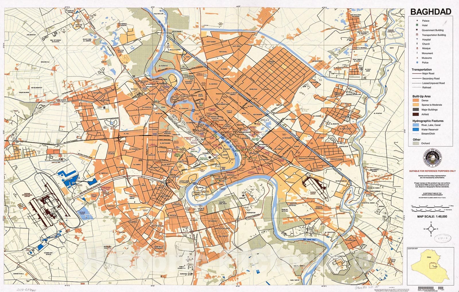 Historic 2003 Map - Baghdad.