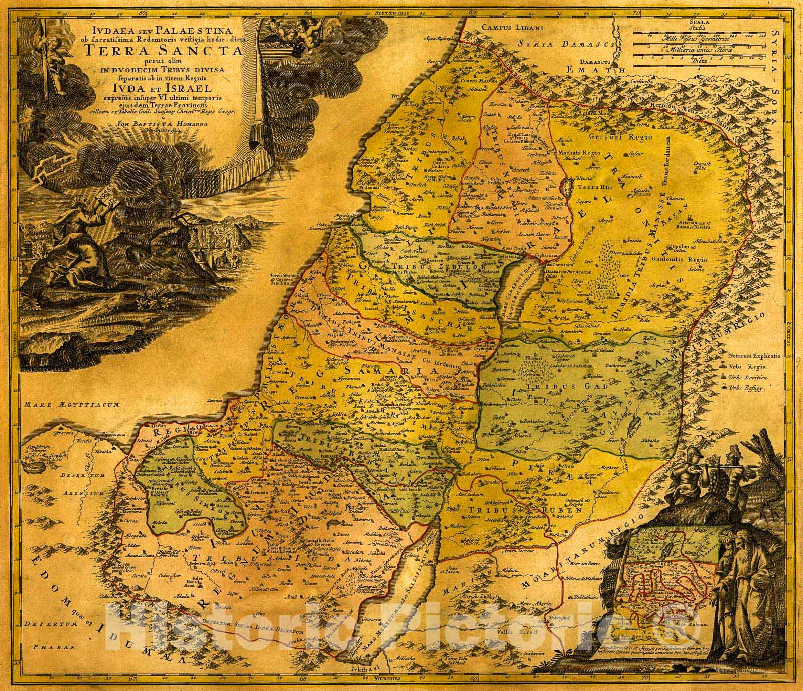 Historic 1748 Map - Ivdaea sev Palaestina ob sacratissima Redemtoris vestigia hodie Dicta Terra Sancta.