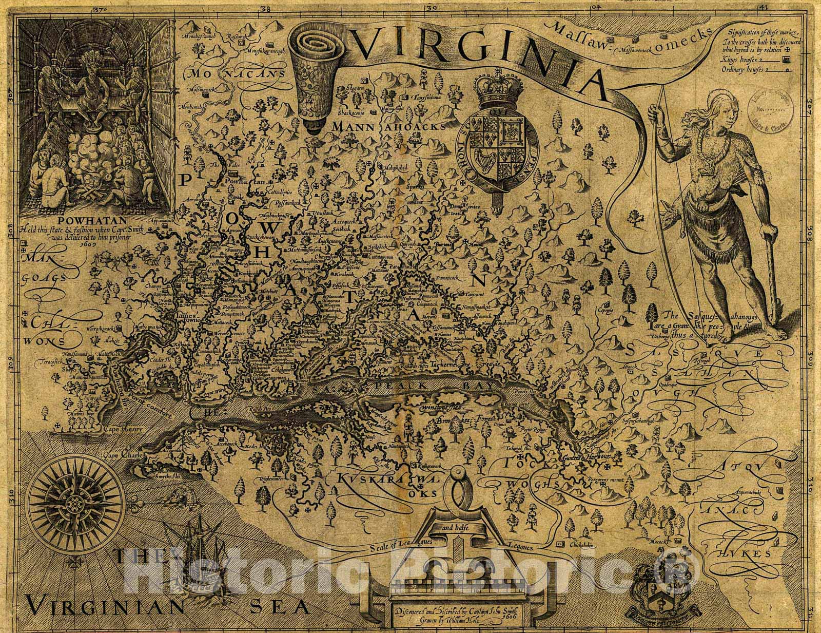 Historic 1624 Map - Virginia