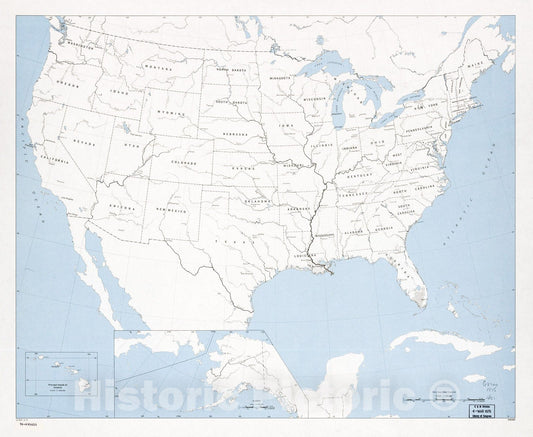 Historic 1975 Map - United States-Including Cities and Administrative divisions 4-75.