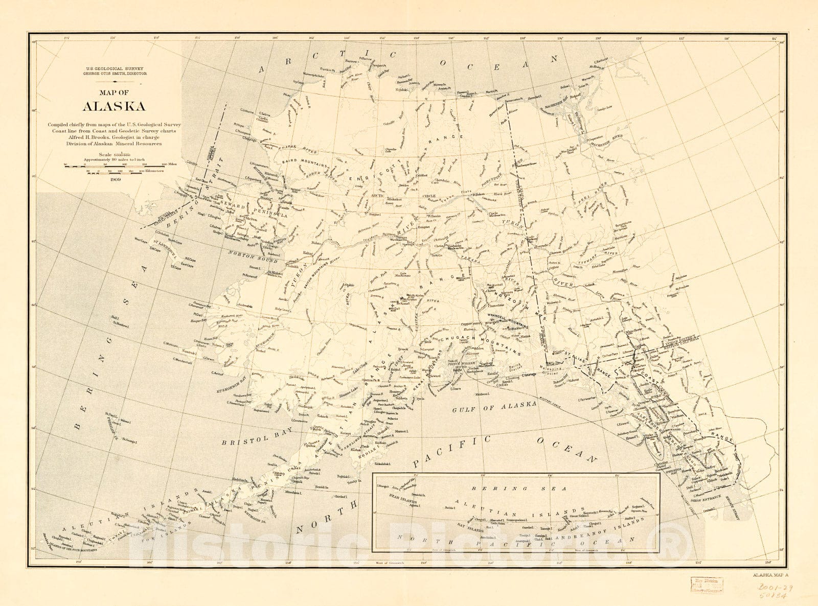 Historic 1909 Map - Map of Alaska