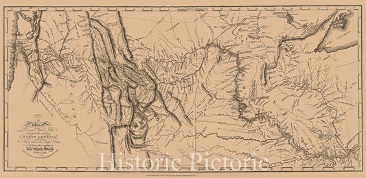 Historic 1814 Map - A map of Lewis and Clark's Track, Across The Western Portion of North America from The Mississippi to The Pacific Ocean