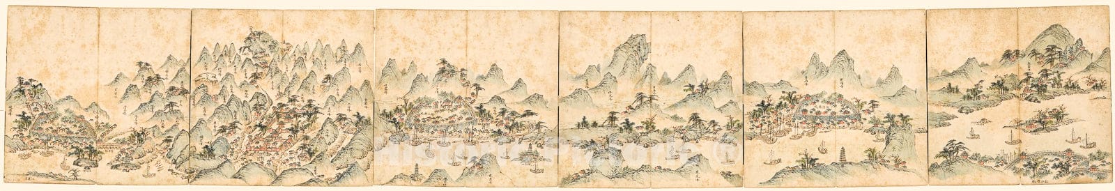 Historic 1860 Map - Nan yue Quan tu