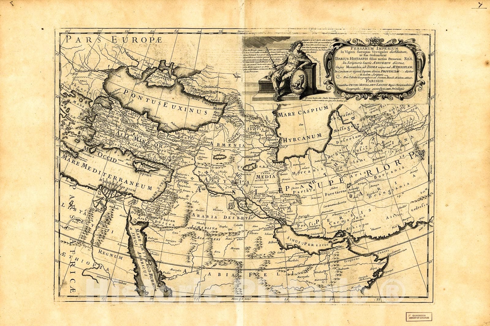 Historic 1721 Map - Persarum Imperium.