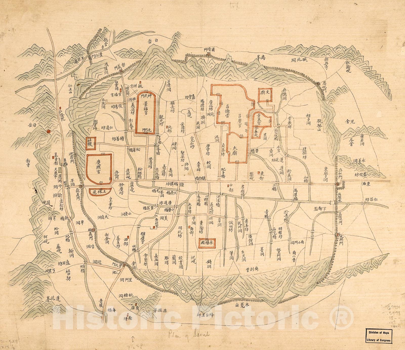 Historic 1800 Map - Kyngjo chndo