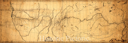 Historic 1807 Map - A map of The Discoveries of Capt. Lewis & Clark from The Rockey Mountain and The River Lewis to The Cap of Disappointement or The Coloumbia River at The North Pacific