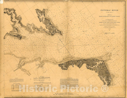 Historic 1862 Map - Potamac River (in Four Sheets).