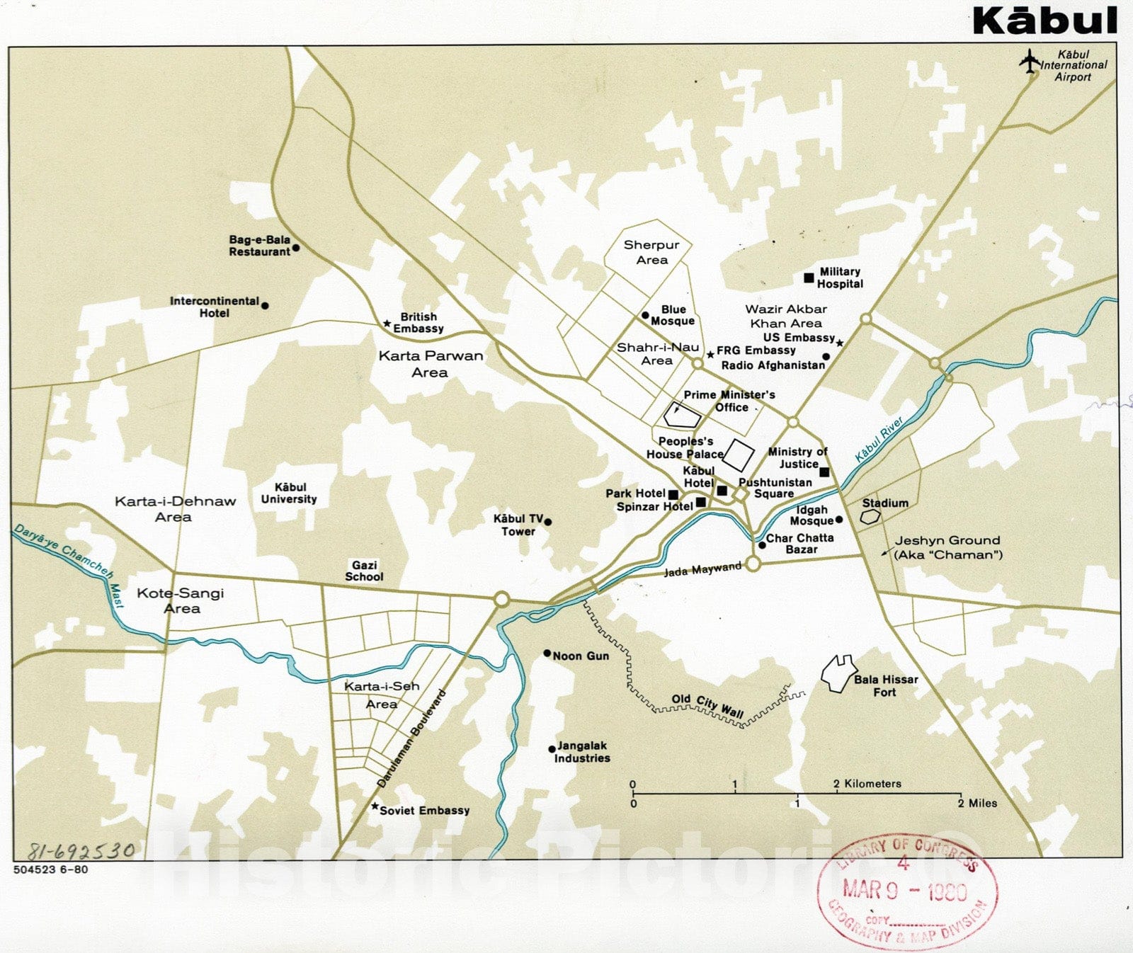 Historic 1980 Map - Kbul.