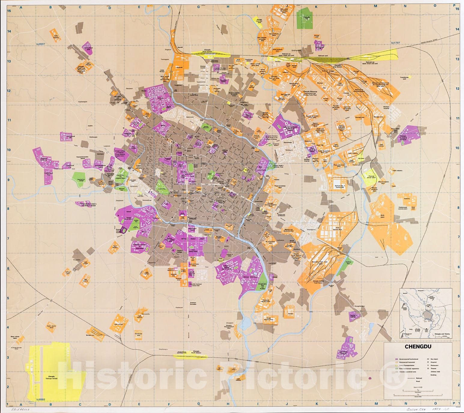 Historic 1989 Map - Chengdu.