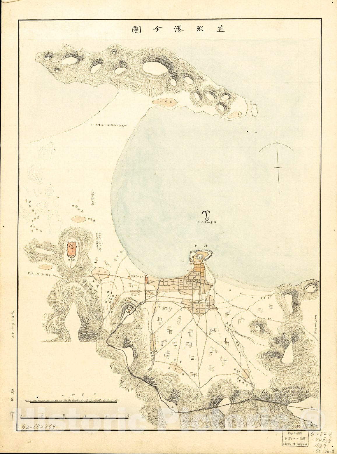 Historic 1883 Map - Shifu-k zenzu