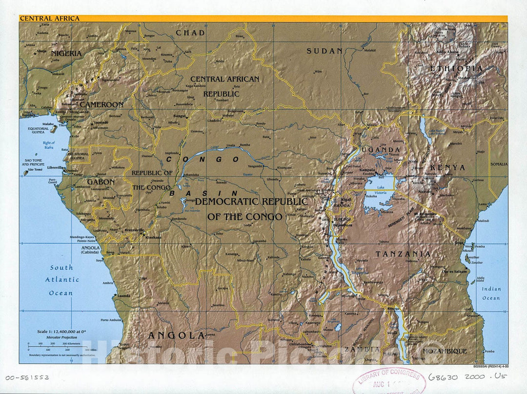 Historic 2000 Map - Central Africa.