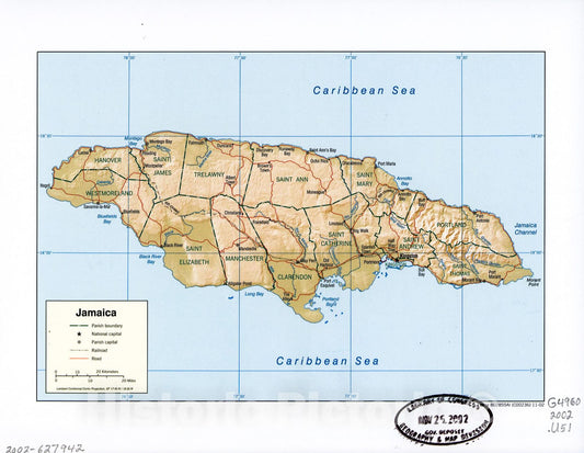 Historic 2002 Map - Jamaica.
