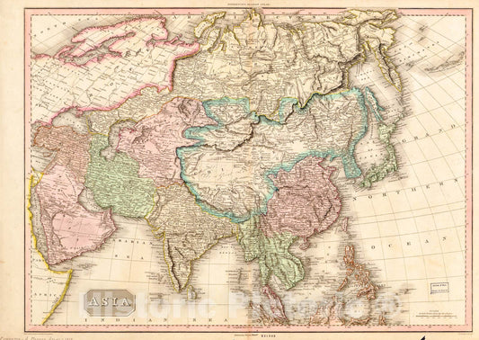 Historic 1818 Map - Asia