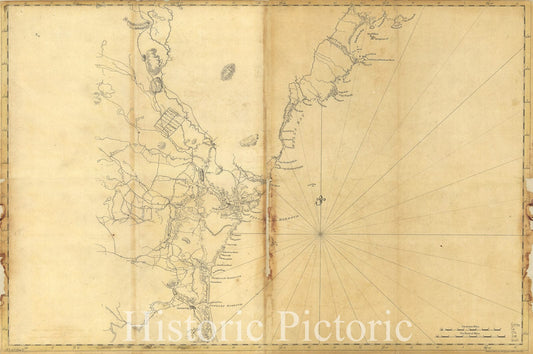 Historic 1776 Map - Coast of New England from Cape Elizabeth, Me. to Newburyport, Mass.