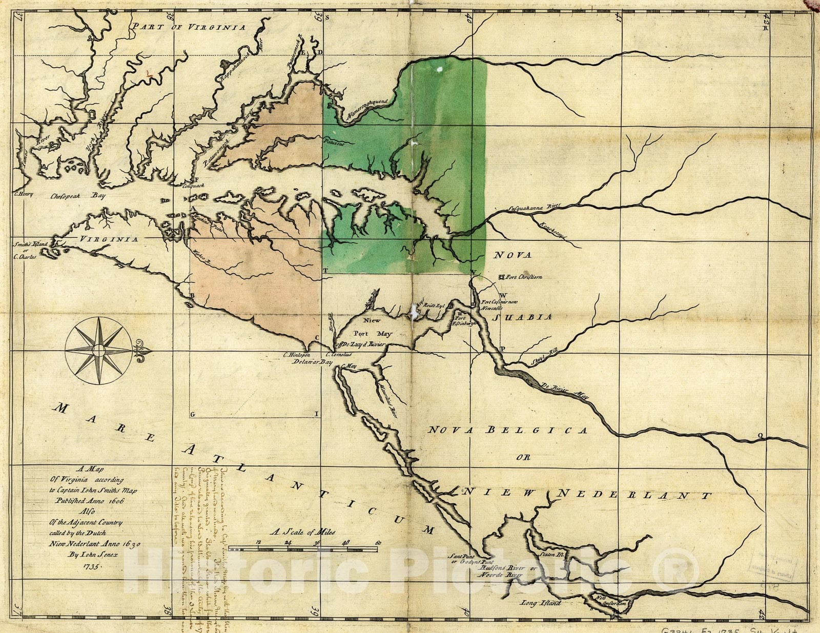 Historic 1732 Map - Maps of The Maryland-Pennsylvania Boundary Used as Trial exhibits in The 1735 Court Suit Brought by The Penns Against Lord Baltimore