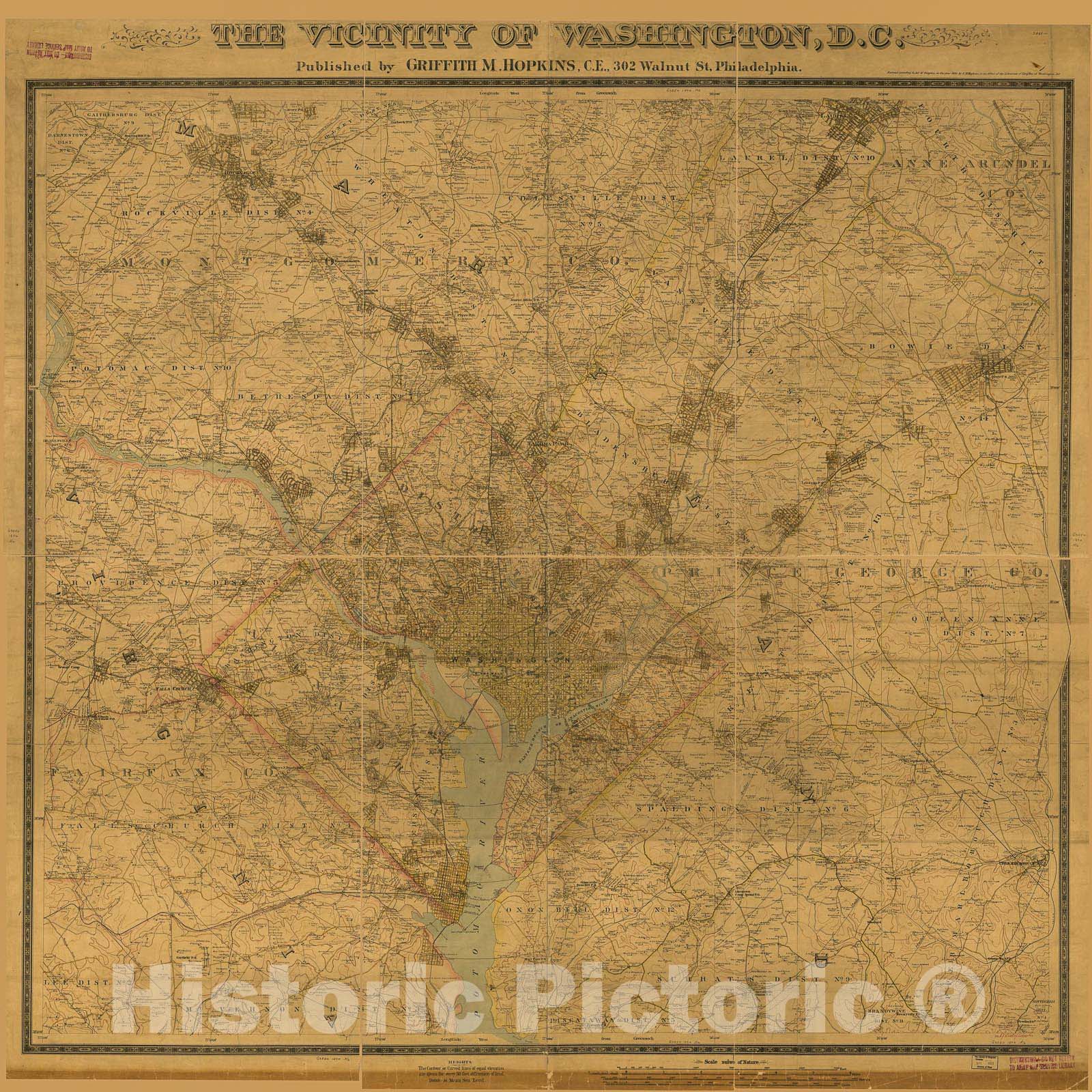 Historic 1894 Map - The Vicinity of Washington, D.C.