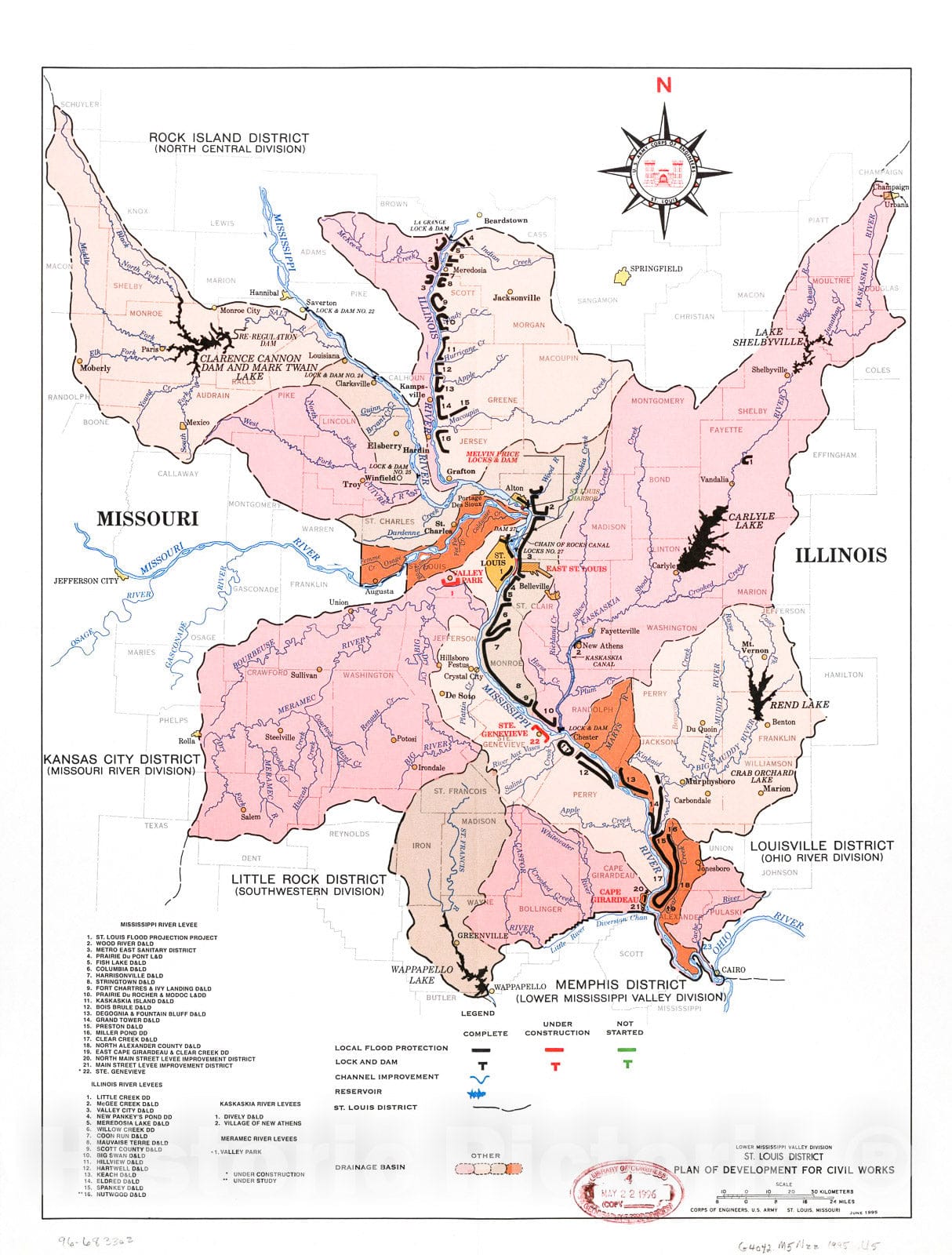 Historic 1995 Map - Plan of Development for Civil Works