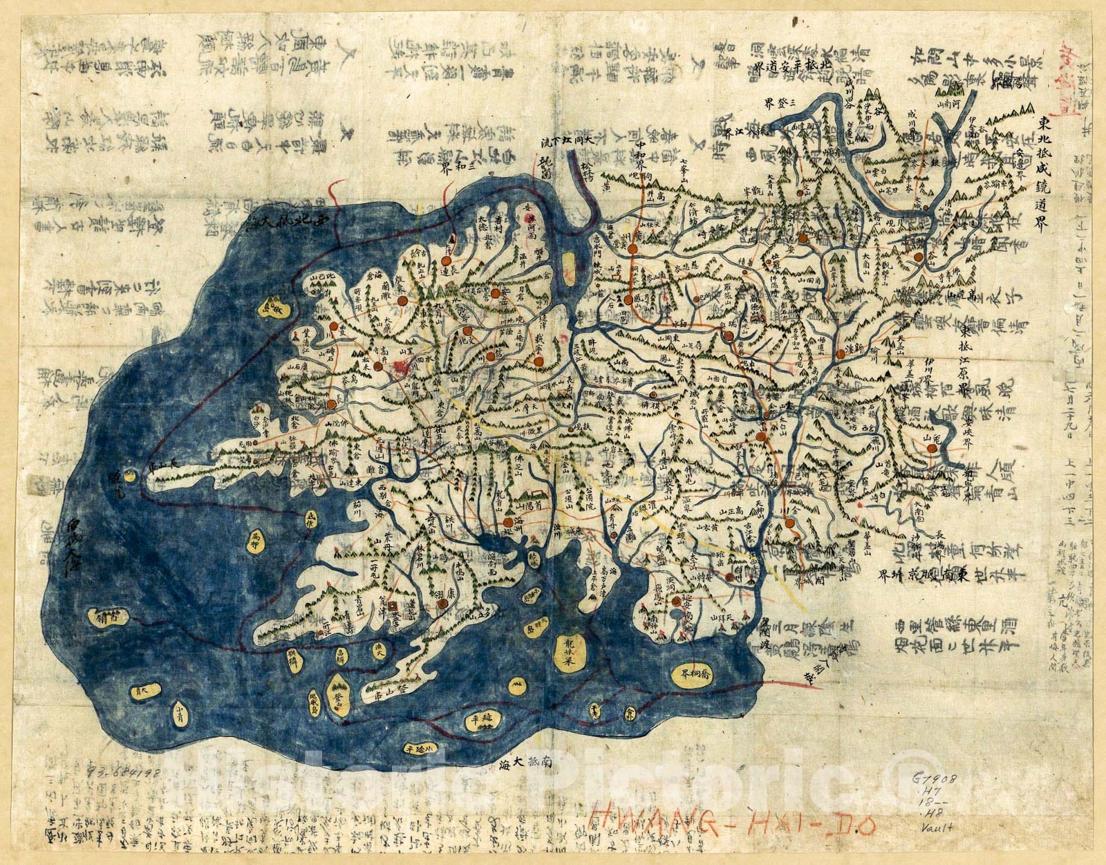 Historic 1800 Map - Hwanghae-namdo, Hwanghae-pukto chndo