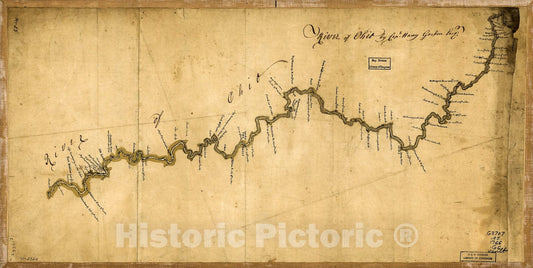 Historic 1766 Map - River of Ohio.