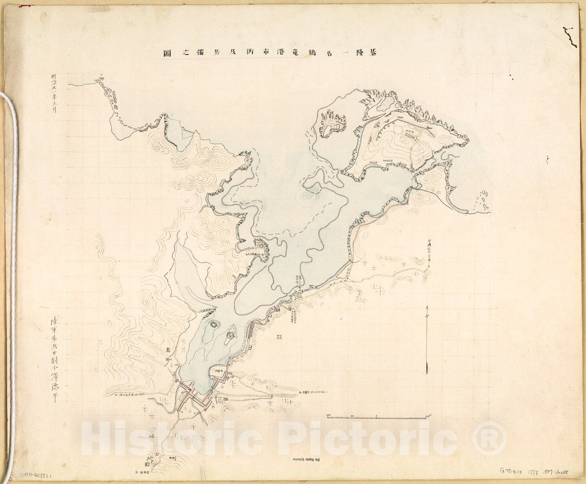 Historic 1888 Map - Zenkan jidai Chsenzu : Shtei igo