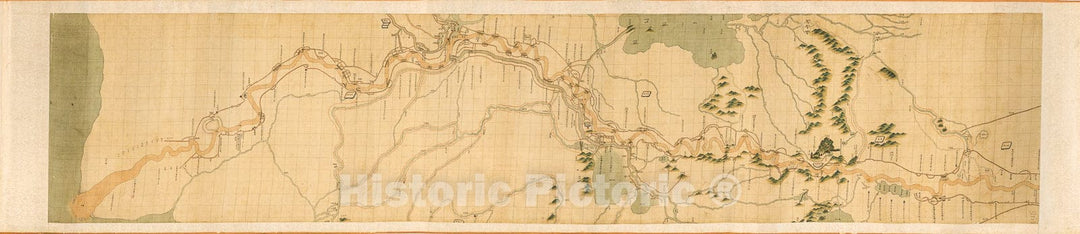 Historic 1750 Map - Huang He nan he tu